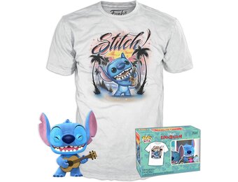 Pop Disney: Lilo & Stitch - Stitch w/Ukulele (XL) (Special Edition) (Flocked) Funko Pop #1044