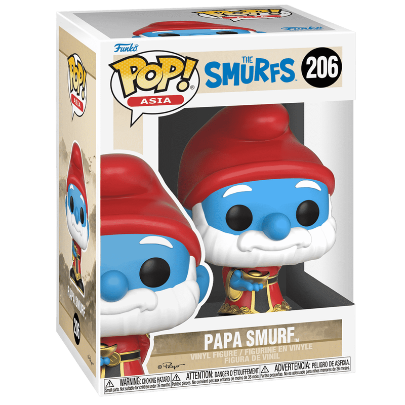 Pop Asia: The Smurfs - Papa Smurf (Mindstyle Version) (Exclusive) Funko Pop #206