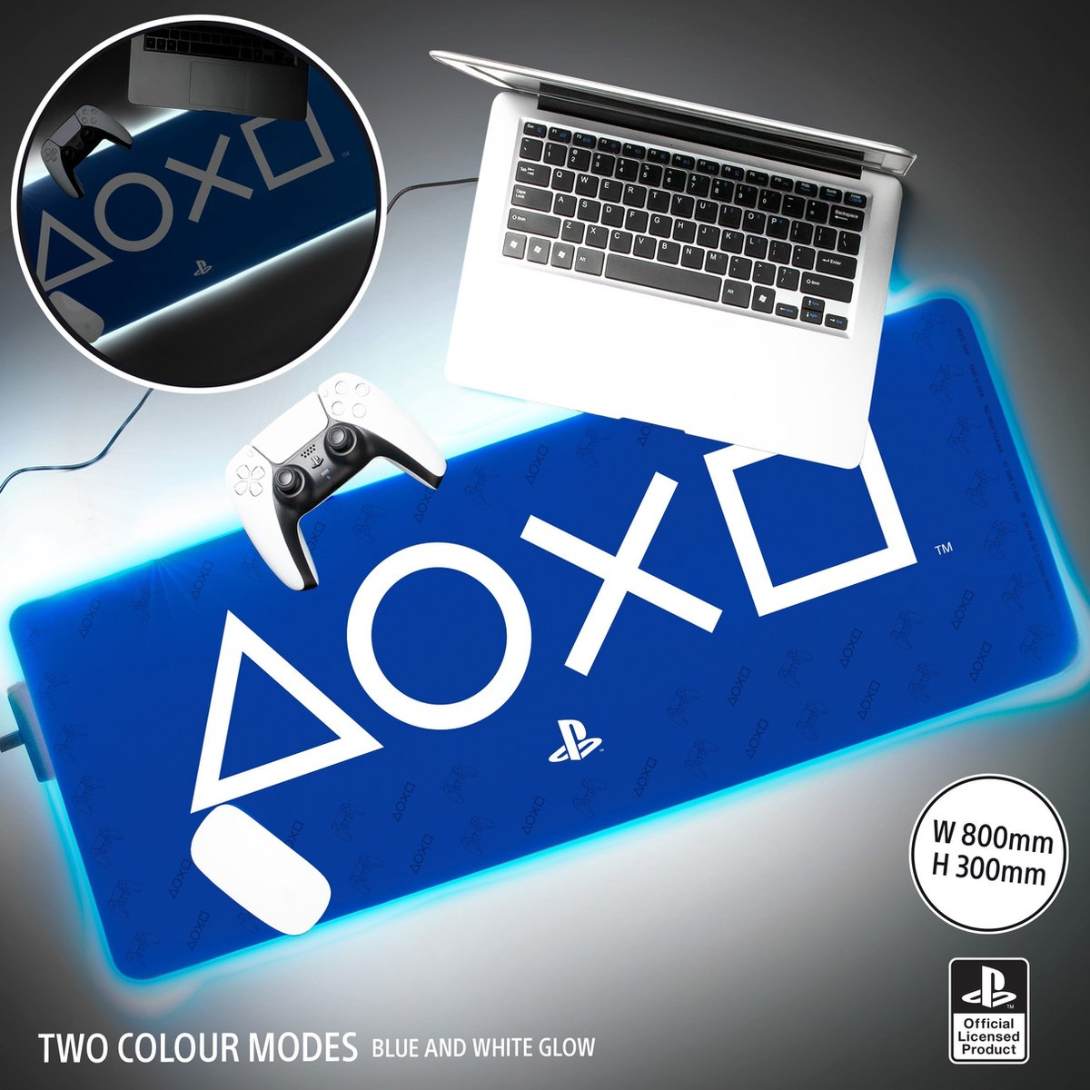 PlayStation Light Up Gaming Mouse Pad V2