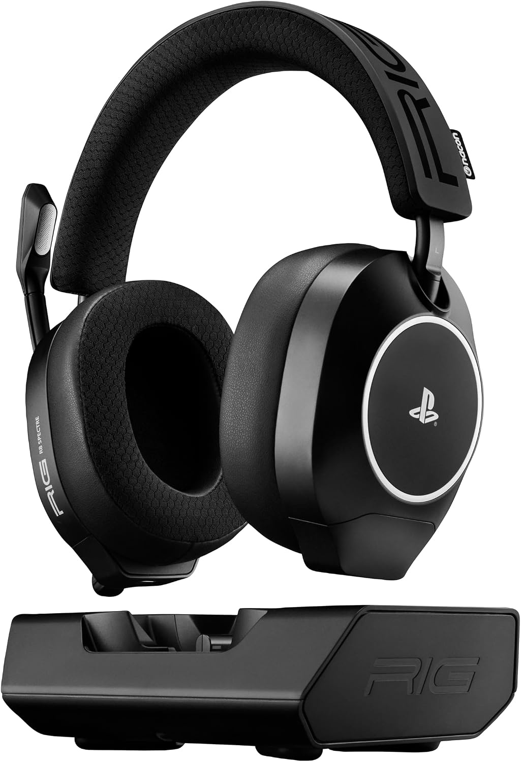 Nacon RIG R8 Spectre Pro HS Officieel Gelicenseerde Draadloze Gaming Headset met Laadstation – PS5 & PS4 – Zwart