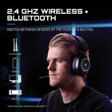 Nacon RIG R8 Spectre Pro HS Officieel Gelicenseerde Draadloze Gaming Headset met Laadstation – PS5 & PS4 – Zwart