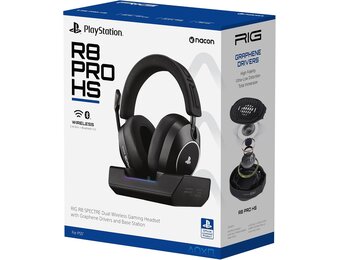 Nacon RIG R8 Spectre Pro HS Officieel Draadloze Gaming Headset met Laadstation – PS5 & PS4 – Zwart