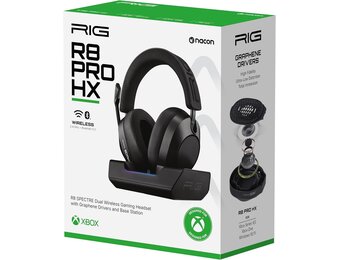 Nacon RIG R8 Spectre Pro HX Officieel Gelicenseerde Draadloze Gaming Headset met Laadstation – Xbox Series X|S & Xbox One – Zwart