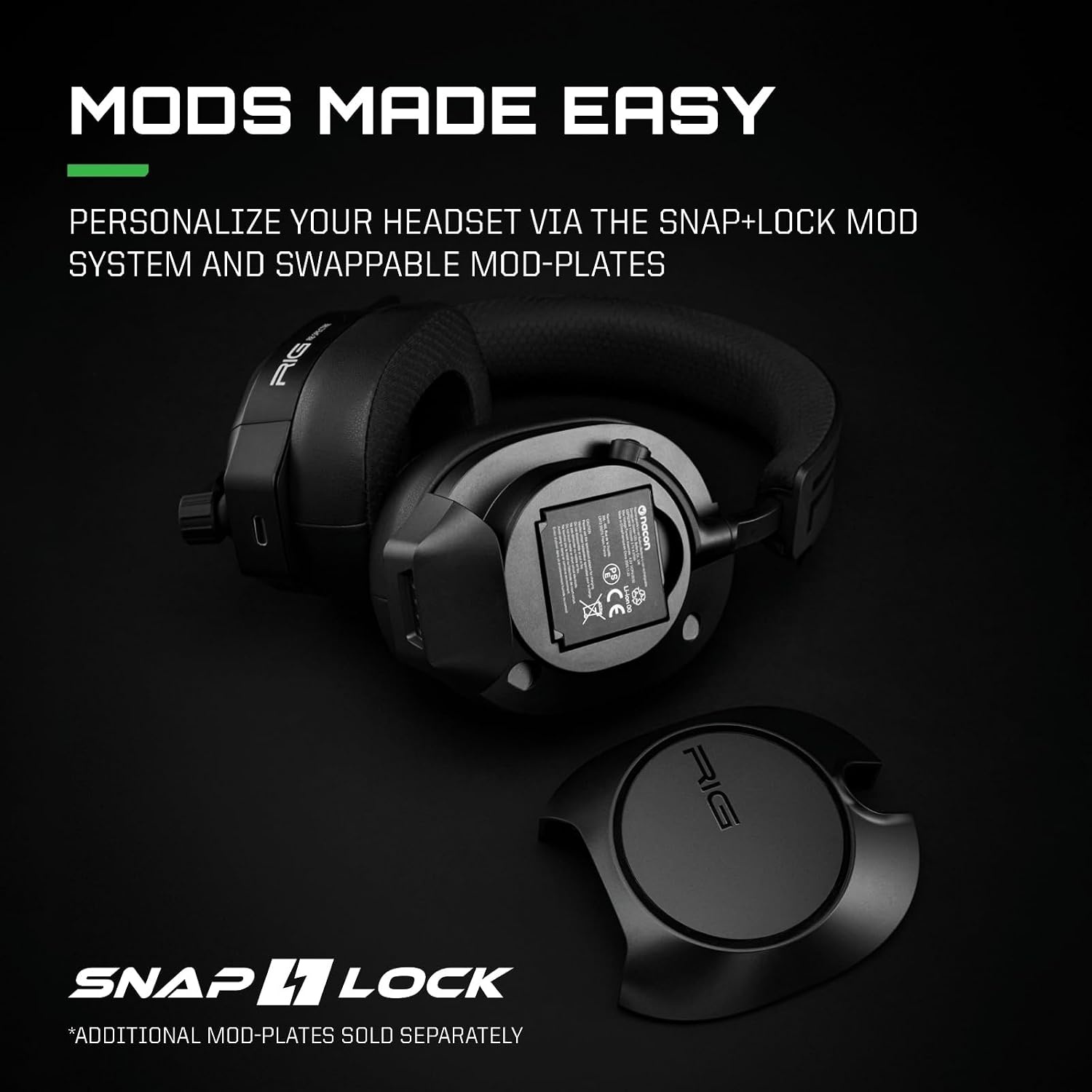 Nacon RIG R8 Spectre Pro HX Officieel Gelicenseerde Draadloze Gaming Headset met Laadstation – Xbox Series X|S & Xbox One – Zwart