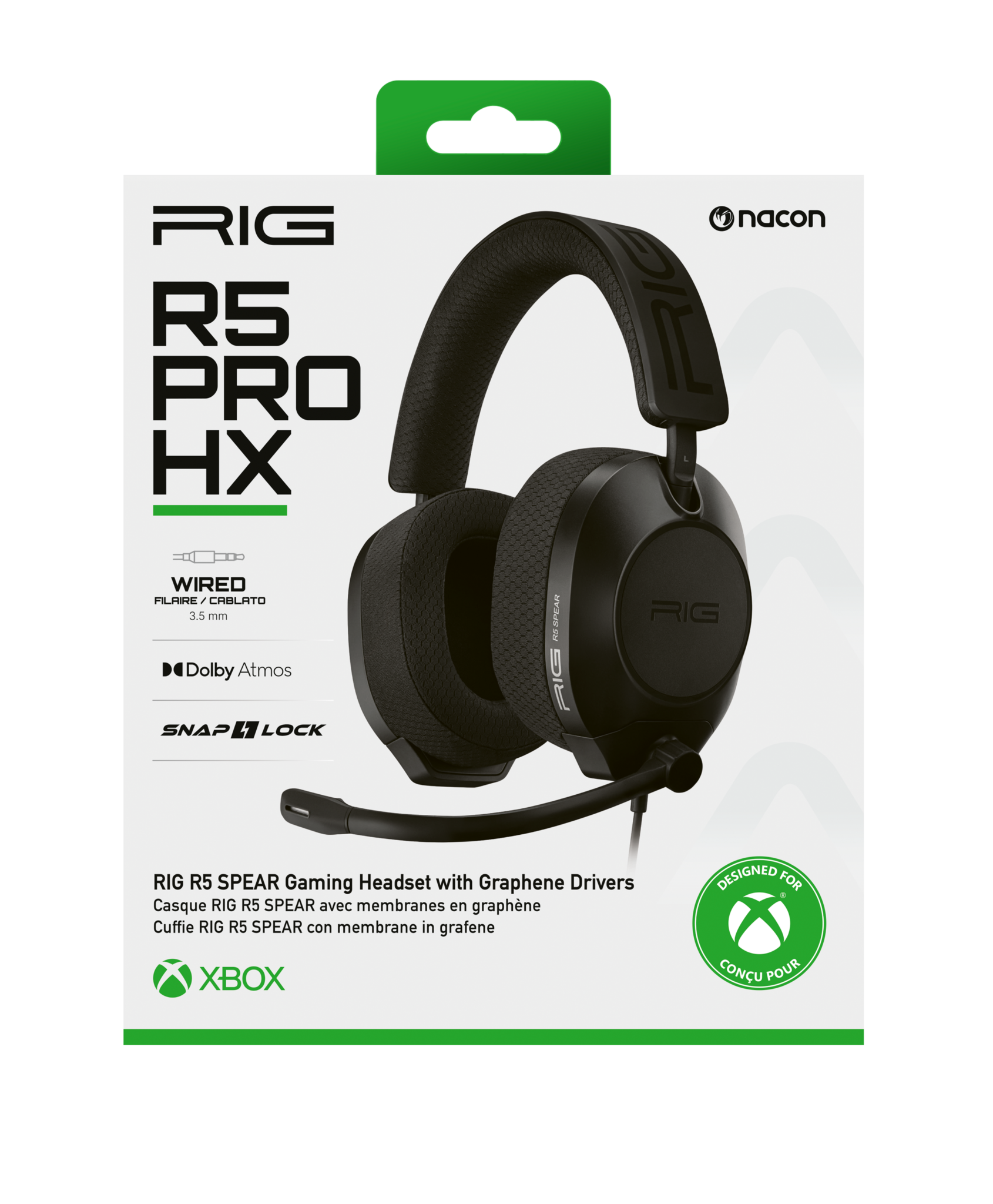Nacon RIG R5PROHX Spear Offiziell Lizenziertes Xbox Gaming-Headset – Xbox Series X|S, Xbox One & PC – Schwarz