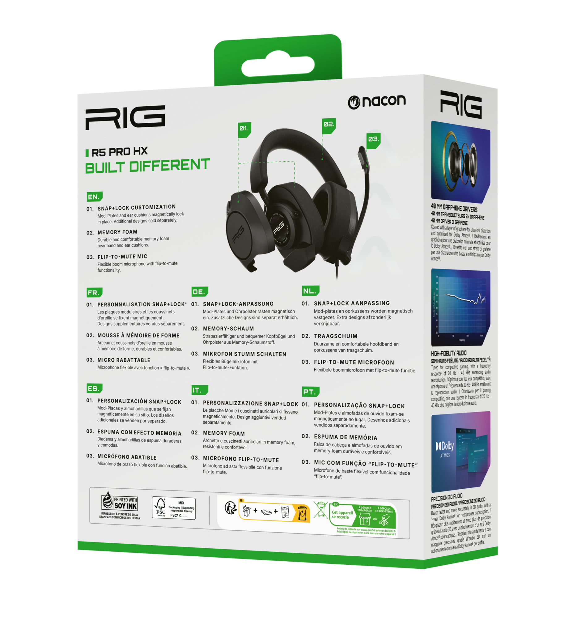 Nacon RIG R5PROHX Spear Offiziell Lizenziertes Xbox Gaming-Headset – Xbox Series X|S, Xbox One & PC – Schwarz