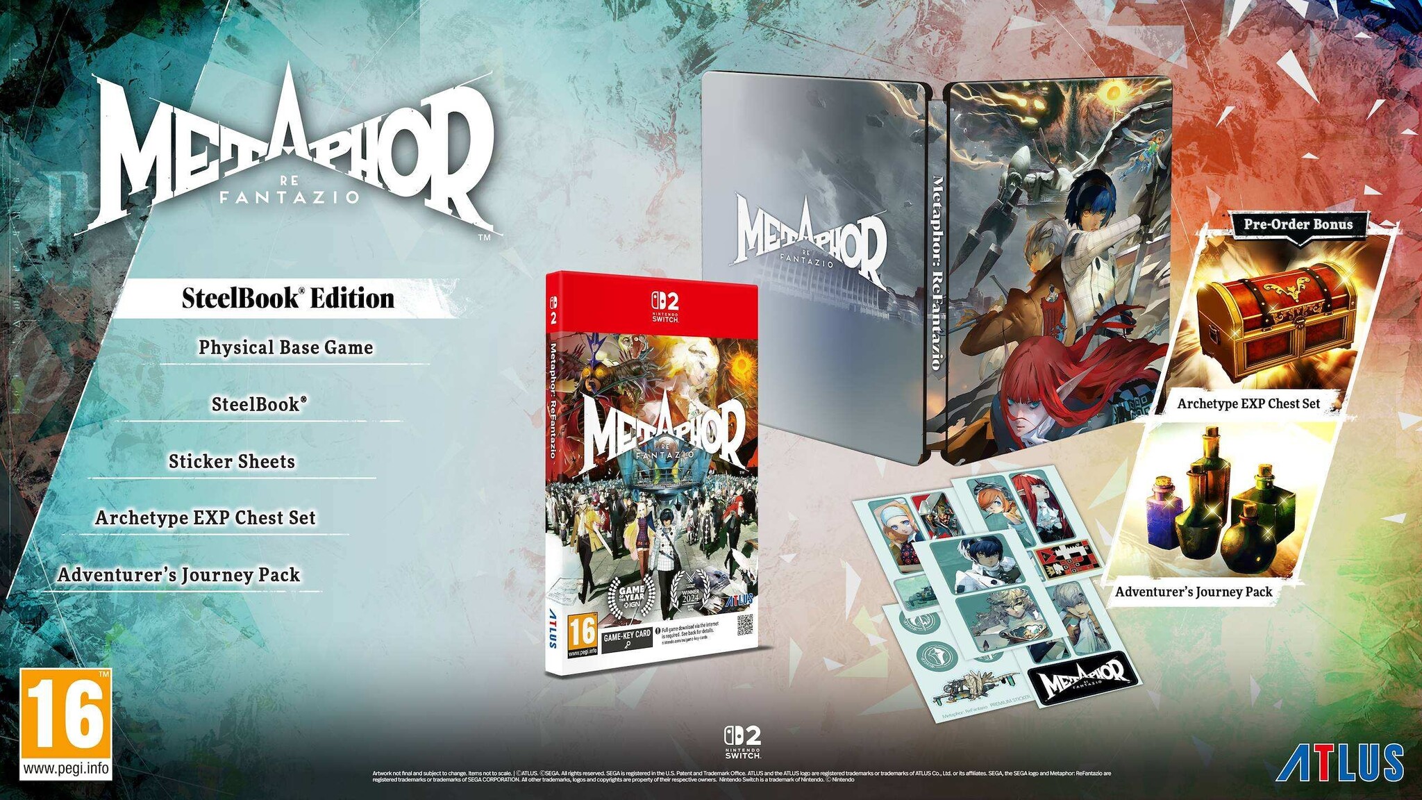 Metaphor: ReFantazio - SteelBook Edition + Pre-Order Bonus - Nintendo Switch 2