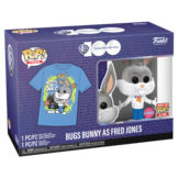 Pop Tees: Looney Tunes - Bugs Bunny as Fred Jones (L)(Flocked) Funko Pop #1239