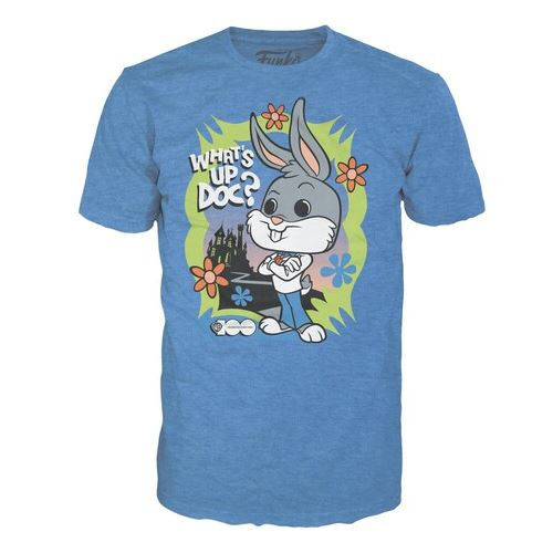 Pop Tees: Looney Tunes - Bugs Bunny as Fred Jones (L)(Flocked) Funko Pop #1239