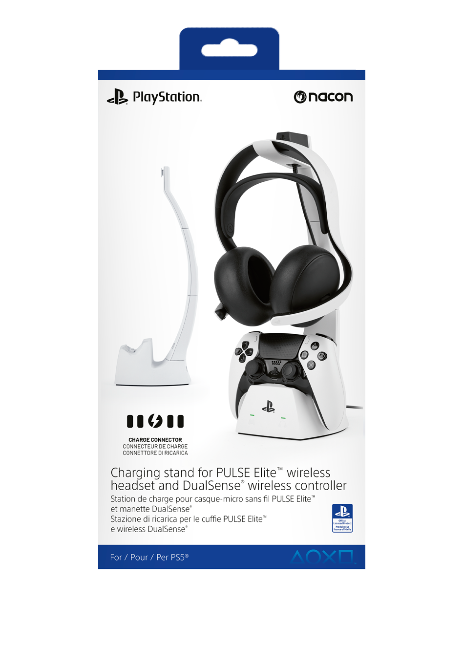 NACON PS5-Ladestation für PULSE Elite Headset und DualSense-Controller - Weiß