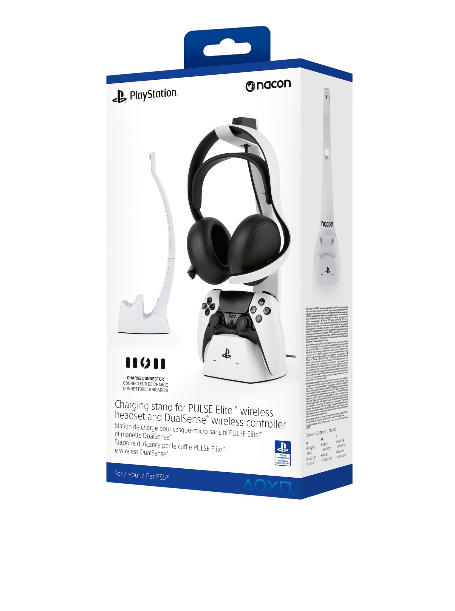 NACON PS5-Ladestation für PULSE Elite Headset und DualSense-Controller - Weiß
