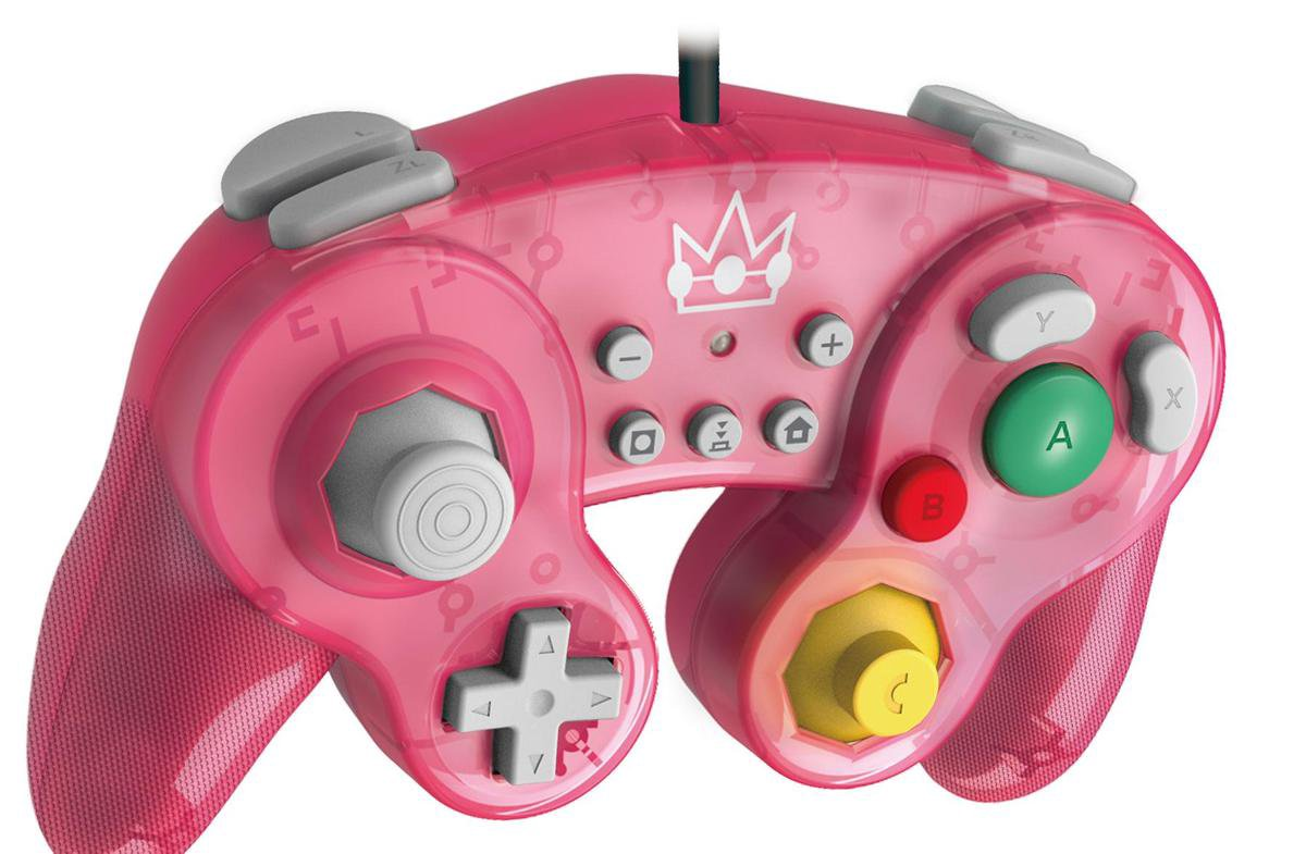 Hori Nintendo Switch Kabelgebundener Controller - Peach - Offiziell Lizenziert