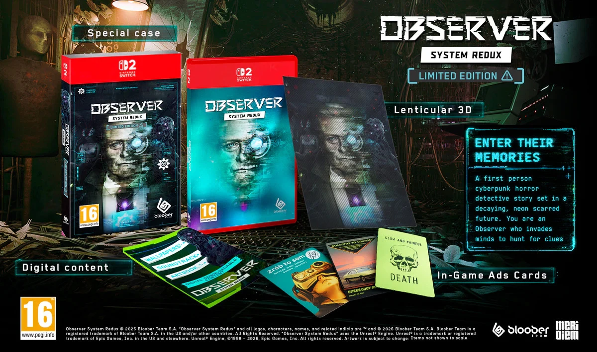 Observer: System Redux - Limited Edition - Nintendo Switch 2