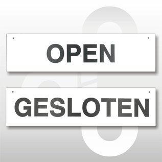 Bordje open en gesloten met zuignap