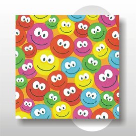 Geschenkpapier smiley 50 cm 200 mtr