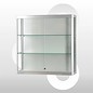 Wandvitrine 100 x 30 x 100 Geanodiseerd aluminium