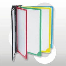 PLU wandhouder met 5 x kaartraam A-4 zwart