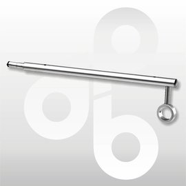 Combi-drager buis/hout chroom 36 cm