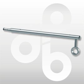 Combi-drager buis/hout mat-chroom 36 cm