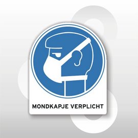 Pictogram Mondkapje verplicht H12cm-Ø10cm