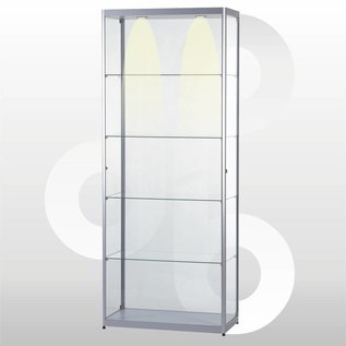 Vitrine 80 x 40 geanodiseerd aluminium