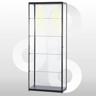 Vitrine 80 x 40 geanodiseerd Zwart