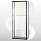 Vitrine 80 x 40 geanodiseerd Zwart