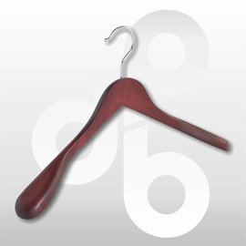 Mantel/kostuumhanger mahonie met brede schouders (50 mm) 44 cm