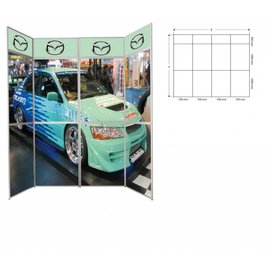 Panset presentatiewand4 x 3 paneel= 2800 x Hoogte 2300 mm