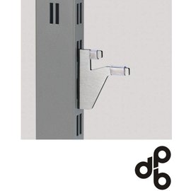 Enkele glasdrager RVS geborsteld Lengte 255 mm