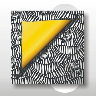 Geschenkpapier zebra dubbelzijdig 50 cm 200 mtr