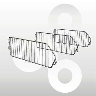 Verdeelschot voor draadmand 47cm. Zilvergrijs