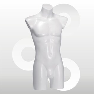 Herentorso kunststof wit