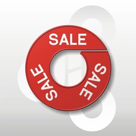 Maatschijf ROOD-SALE 9 cm