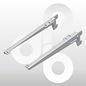 Paar dragers omgezet 33 cm RAL 9006