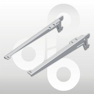 Paar dragers omgezet 38 cm RAL 9006