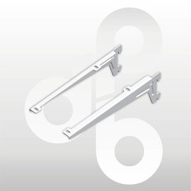 Paar dragers omgezet 28 cm WIT