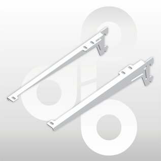 Paar dragers omgezet 33 cm WIT