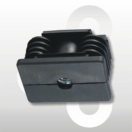 Kunststof voetdop 60x30mm met M10 draad