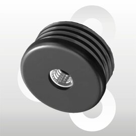 Kunststof voetdop Ø60mm met M10 draad