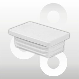 Afwerkdop 50x30mm wit