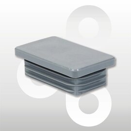 Afwerkdop 50x30mm grijs