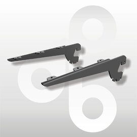 Winkelkonsole voor glas of houten schap D27