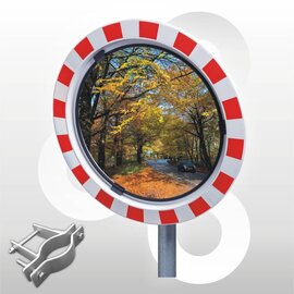 Verkeersspiegel acryl 60 cm, beugel 48-90 mm