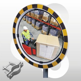 Industriespiegel acryl 80 cm, beugel 48-90 mm