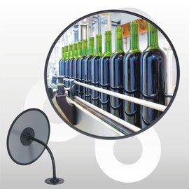 Binnenspiegel polycarbonaat 50 cm, incl. beugel