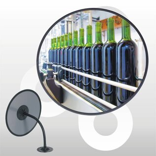 Binnenspiegel polycarbonaat 50 cm, incl. beugel