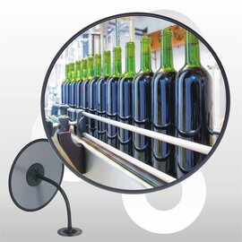 Binnenspiegel polycarbonaat 60 cm, incl. beugel