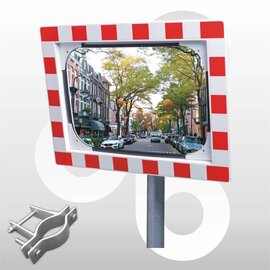 Verkeersspiegel acryl 40x60 cm, beugel 48-90 mm