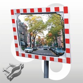 Verkeersspiegel acryl 60x80 cm, beugel 48-90 mm